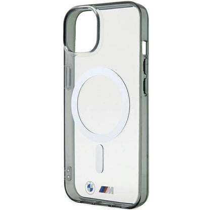 Etui BMW Silver Ring MagSafe do iPhone 15 - przezroczyste_5
