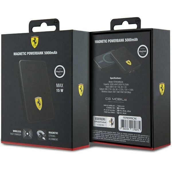 Powerbank Ferrari Metal Logo MagSafe 15W 5000mAh - black_4