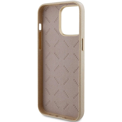 Guess Glitter Glossy Script case for iPhone 15 Pro - gold_6