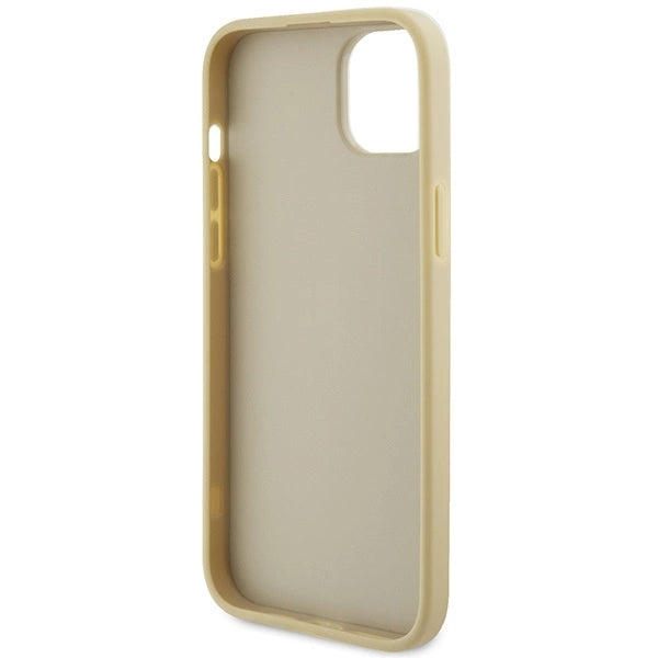 Guess Leather 4G Metal Logo Strass case for iPhone 15 - gold_6
