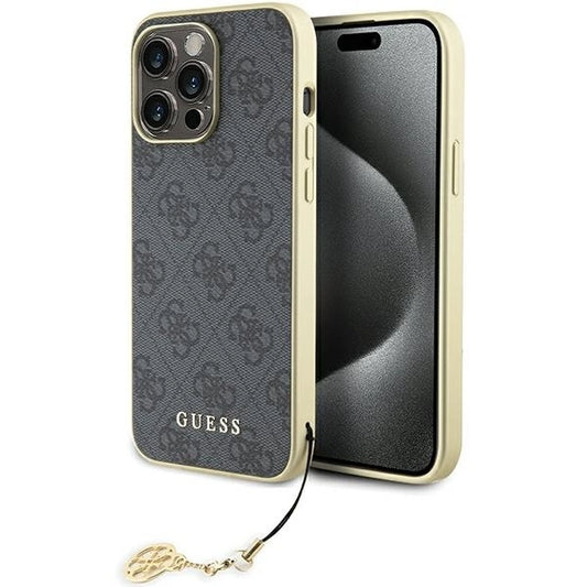 Guess 4G Charms Collection case for iPhone 15 Pro Max - gray_0