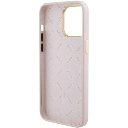 Guess Silicone Logo Strass 4G case for iPhone 15 Pro Max - pink_6