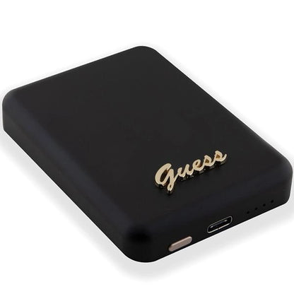 Guess MagSafe Metal Script Logo induction power bank 5W 3000mAh - black_3