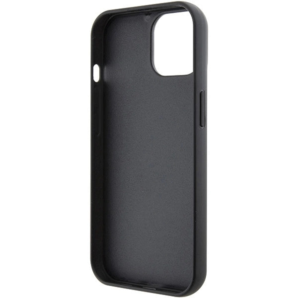 Karl Lagerfeld Fixed Glitter Ikonik Logo Metal Pin case for iPhone 15 - black_6