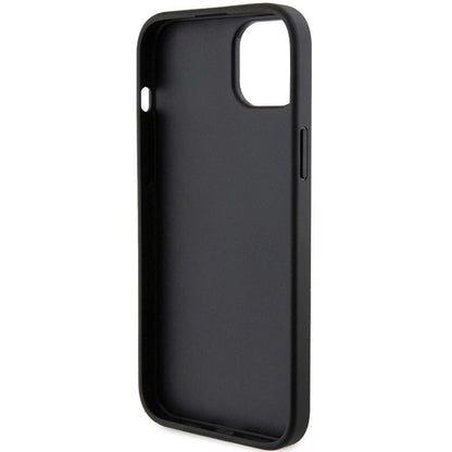 Karl Lagerfeld Saffiano Cardslot Karl&amp;Choupette Metal Pin case for iPhone 15 - black_6