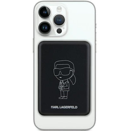 Karl Lagerfeld NFT Outline Ikonik MagSafe 5000mAh induction power bank - black_1