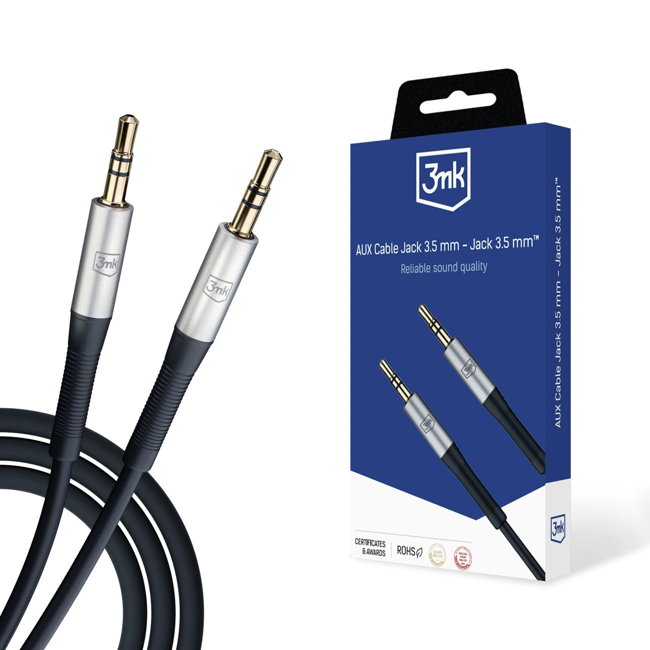 Accessories - 3mk AUX Cable Jack 3.5 mm - Jack 3.5 mm_0