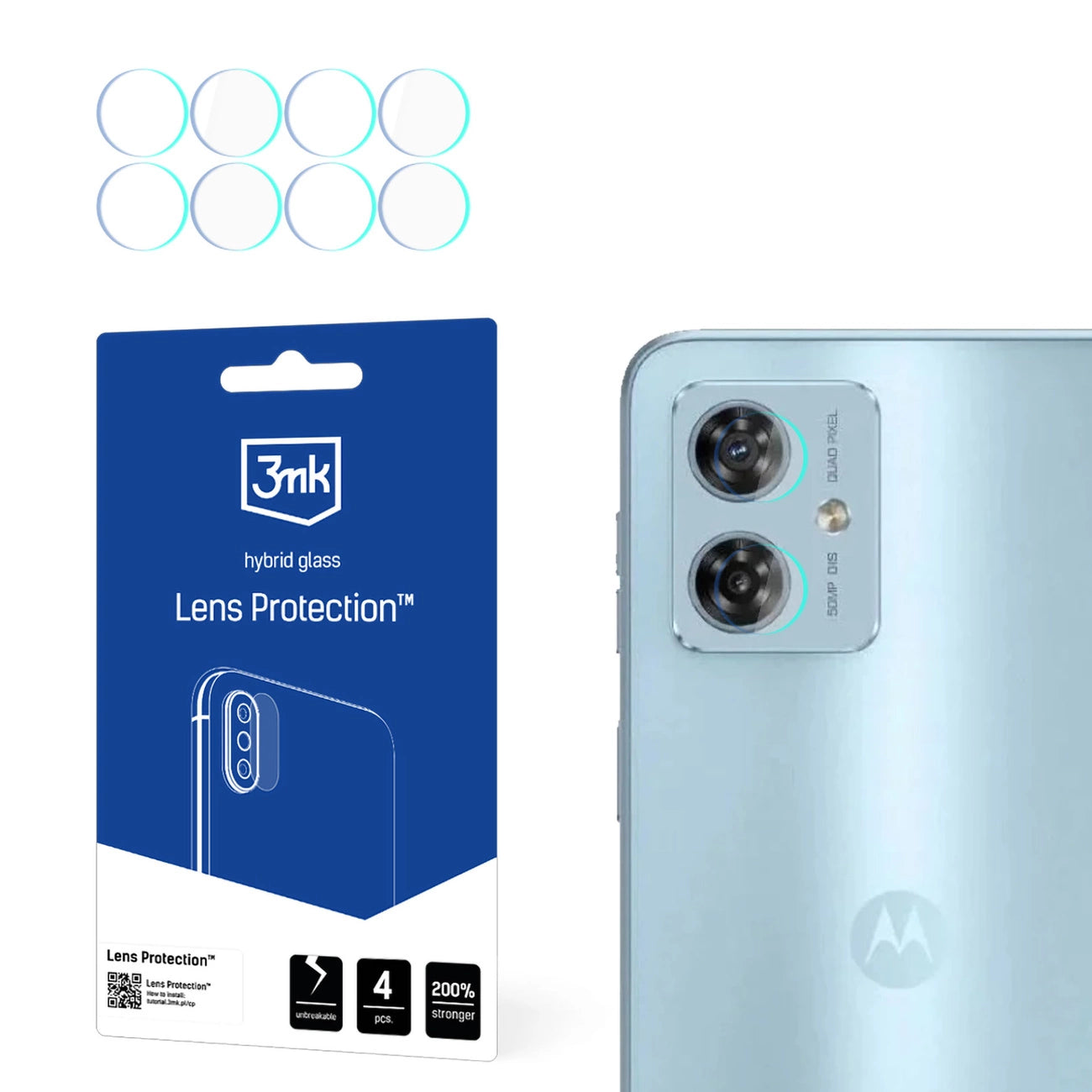 3mk Lens Protection™ hybrid camera glass for Motorola Moto G54_0