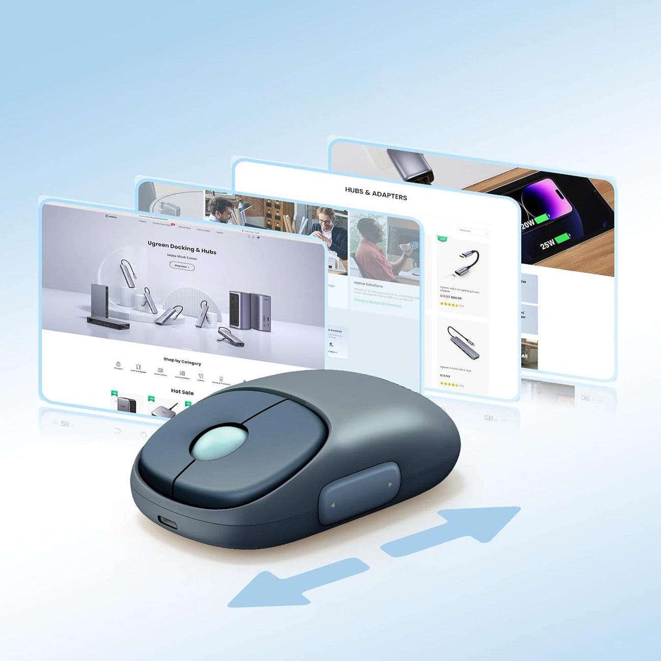 Ugreen MU102 FUN+ Bluetooth / 2.4 GHz wireless mouse - black_5