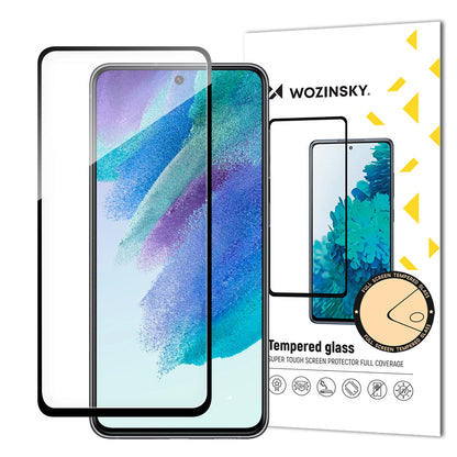 Durable Wozinsky Full Glue Tempered Glass for Samsung S23 FE Full Screen with Frame - Black_0