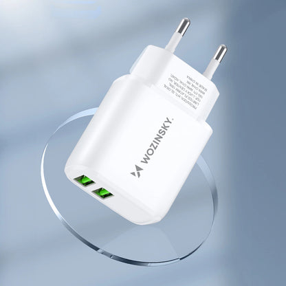 Wozinsky CUWCW 2.4A 2 x USB-A wall charger - white_10