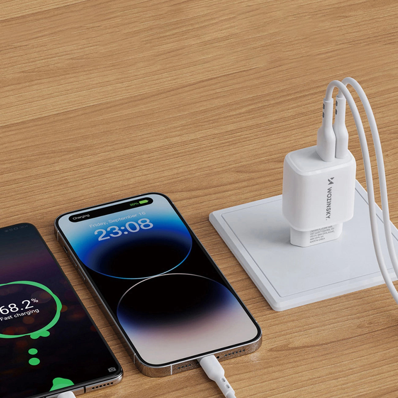 Wozinsky CUWCW 2.4A 2 x USB-A wall charger - white_12