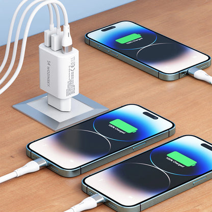 Wozinsky CWCUCW 30W USB-C / 2 x USB-A wall charger - white_11