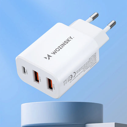Wozinsky CWCUCW 30W USB-C / 2 x USB-A wall charger - white_14