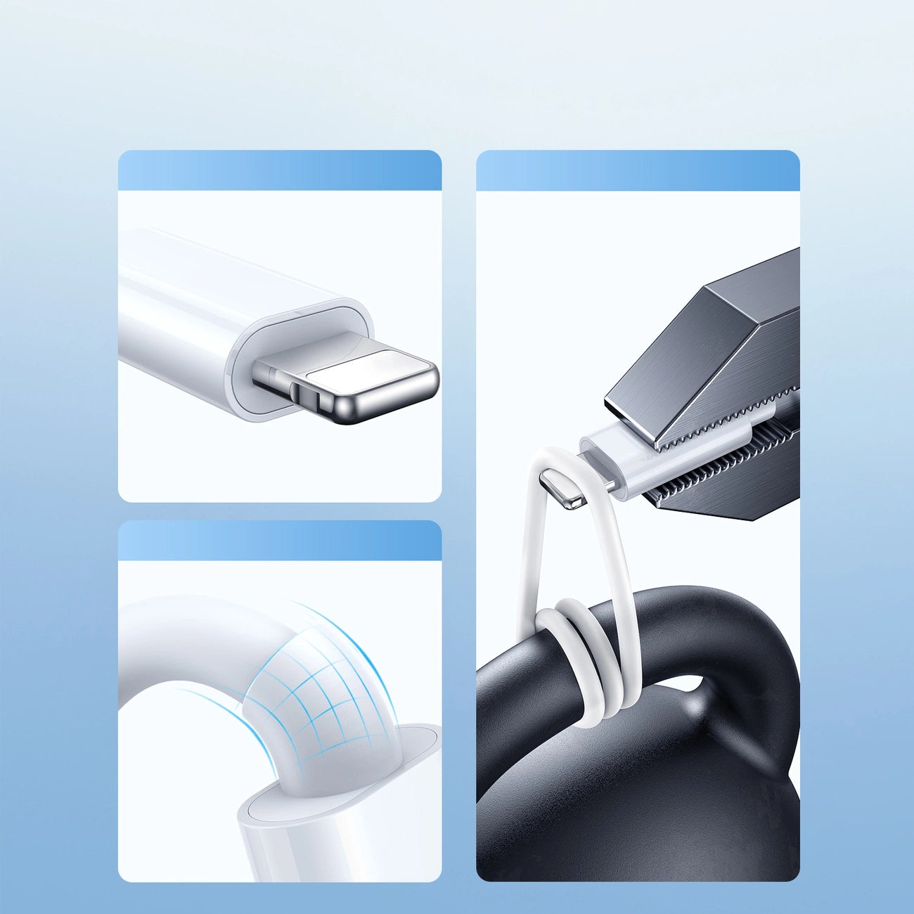 Joyroom S-IW007 3-in-1 cable USB-A magnetic charger - Lightning 1.2m - white_13