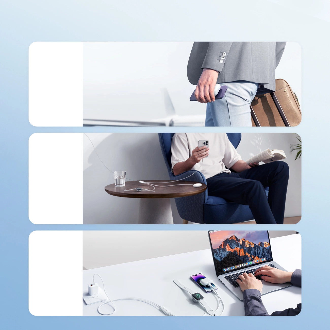 Joyroom S-IW007 3-in-1 cable USB-A magnetic charger - Lightning 1.2m - white_14