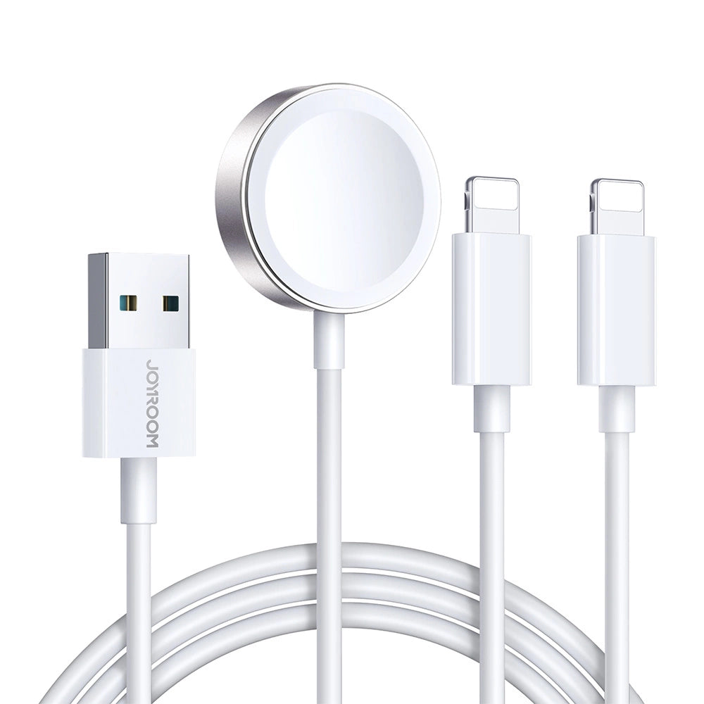 Joyroom S-IW007 3-in-1 cable USB-A magnetic charger - Lightning 1.2m - white_0