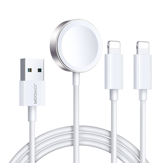 Joyroom S-IW007 3-in-1 cable USB-A magnetic charger - Lightning 1.2m - white_0