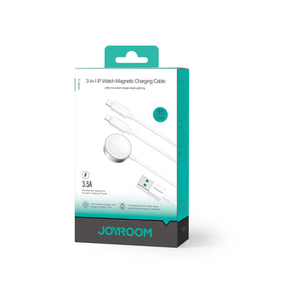 Joyroom S-IW007 3-in-1 cable USB-A magnetic charger - Lightning 1.2m - white_4