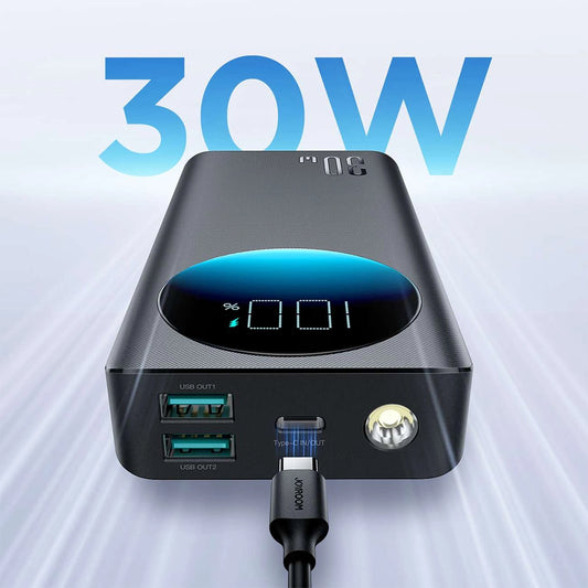Powerbank Joyroom JR-PBF02 30W 20000mAh + USB-A - USB-C cable 0.25m - black_0