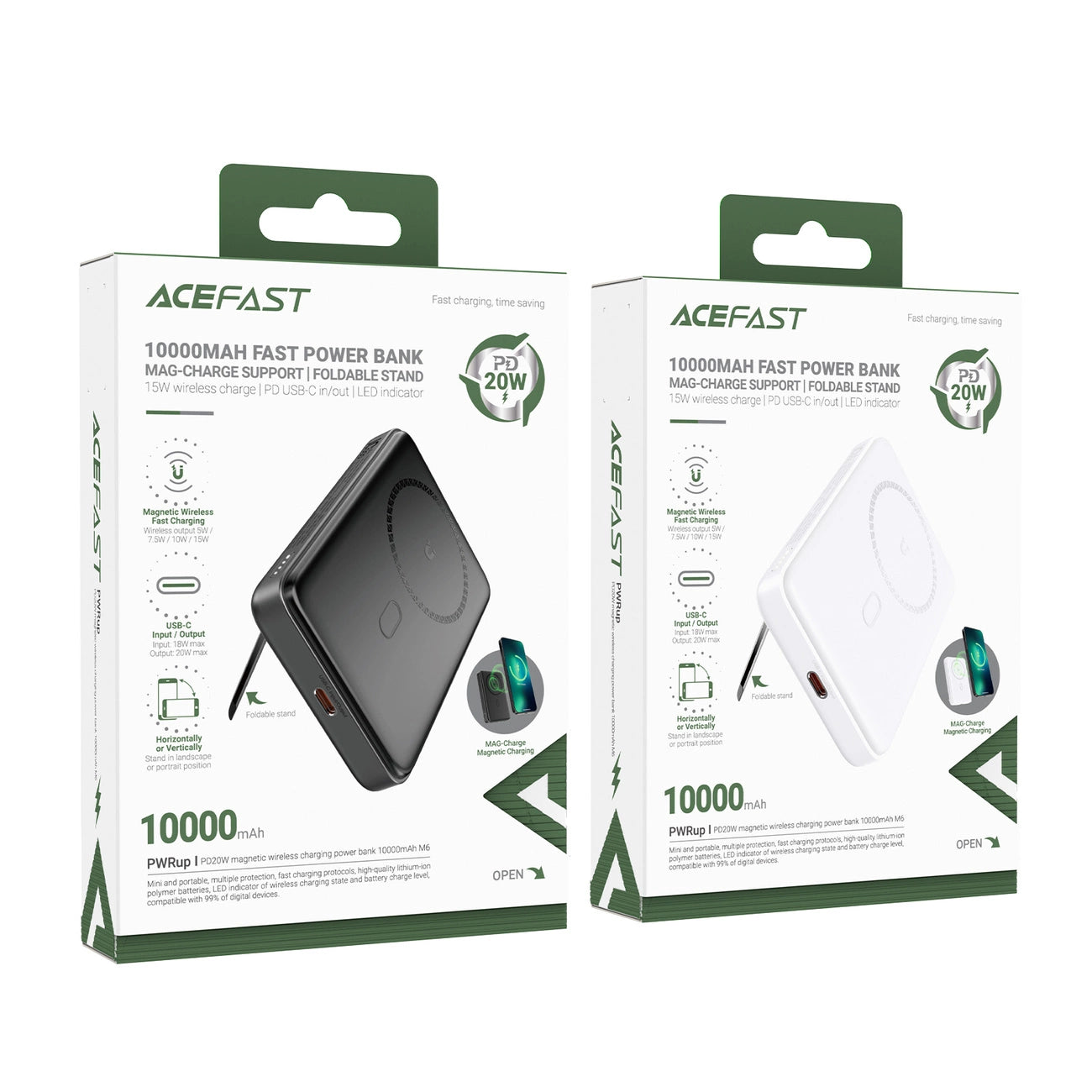 Acefast M6 PD 20W 10000mAh Inductive Powerbank + Cable - Black_5