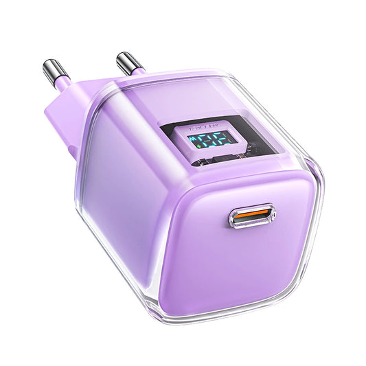 Acefast A53 PD 30W GaN USB-C charger with display - purple_0