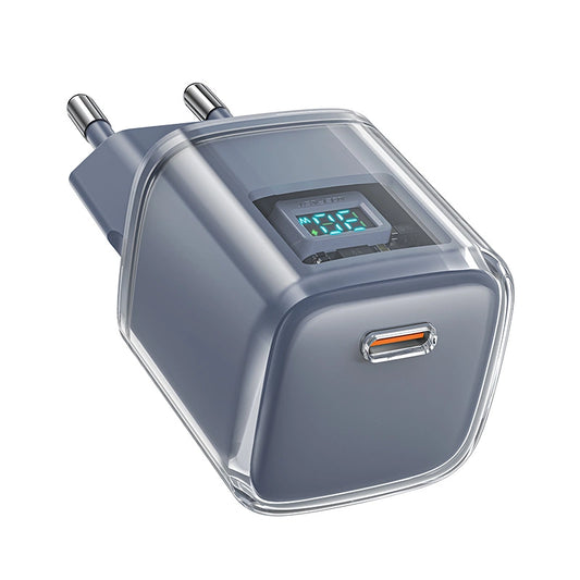 Acefast A53 PD 30W GaN USB-C charger with display - gray_0