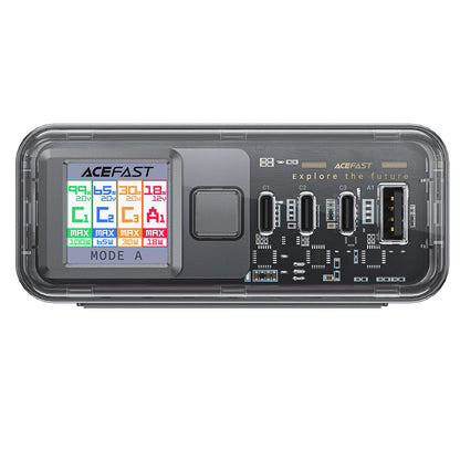 Acefast Z4 PD 218W GaN 3 x USB-C + USB-A Multifunction Adapter with 4 Ports - Gray_3
