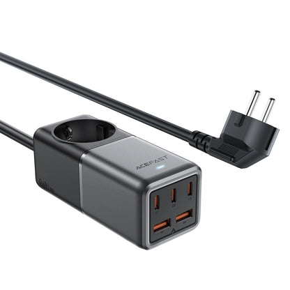 Acefast Z2 GaN 75W PD desktop charger 3x USB-C 2x USB-A - black and gray_0