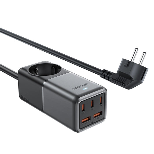 Acefast Z2 GaN 75W PD desktop charger 3x USB-C 2x USB-A - black and gray_0