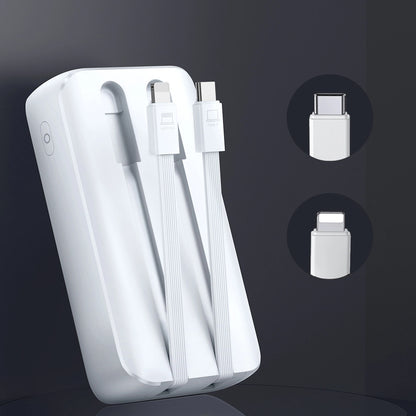 Mini power bank with built-in cables Joyroom JR-PBC06 30W 10000mAh - white_8