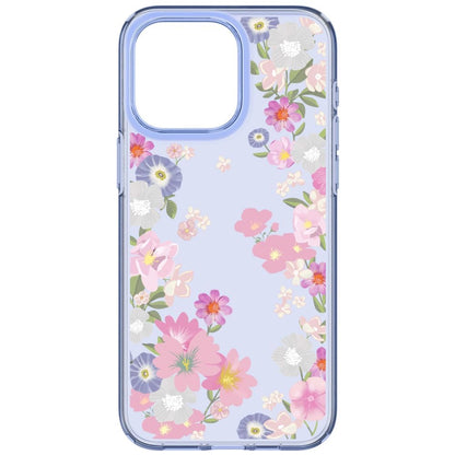 Spigen Liquid Crystal iPhone 15 Pro Case - Pink and Blue Flowers_6
