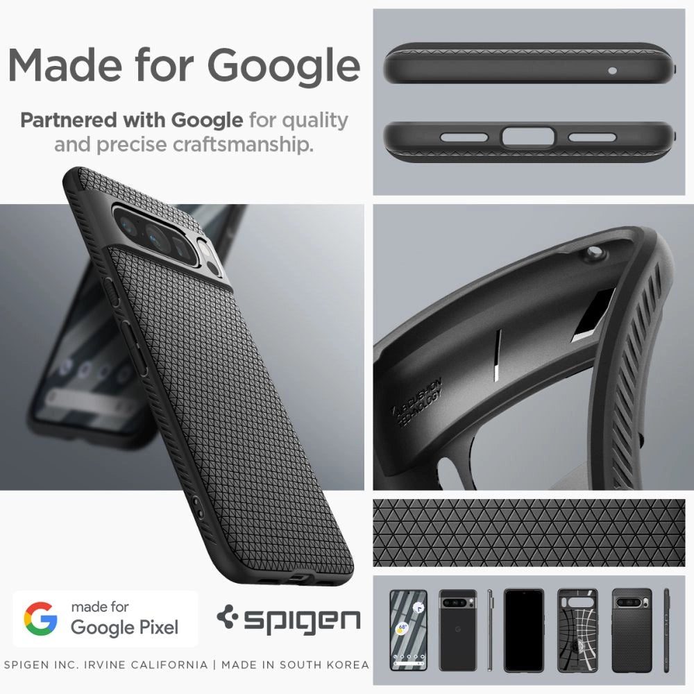 Spigen Liquid Air Case for Google Pixel 8 Pro - Matte Black_16