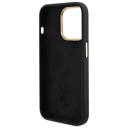 Guess Silicone Logo Strass 4G Case for iPhone 15 Pro - Black_6