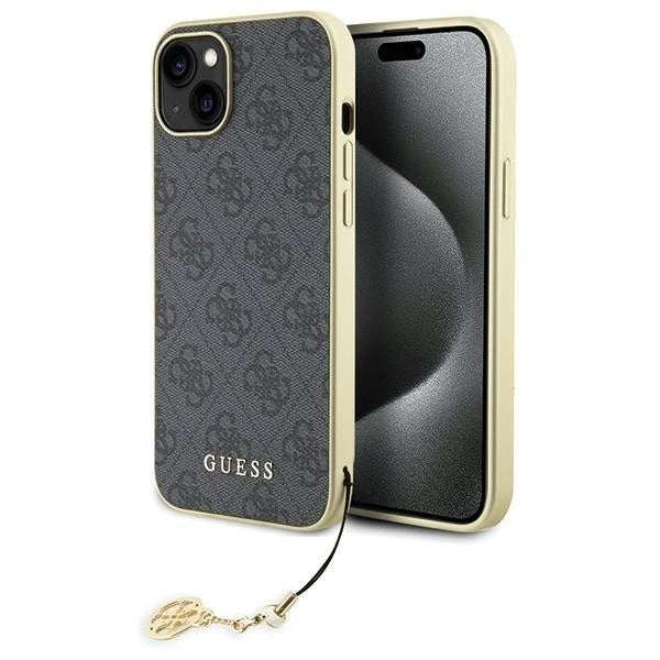 Guess 4G Charms Collection case for iPhone 15 Plus - gray_0