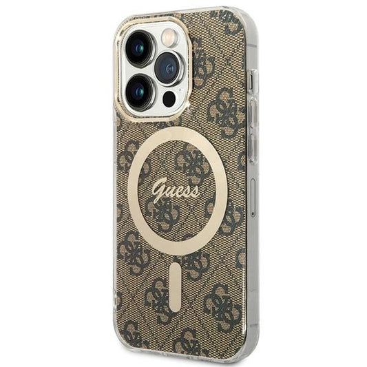 Guess IML 4G MagSafe case for iPhone 15 Pro - brown_0