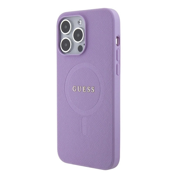 Guess Saffiano MagSafe case for iPhone 15 Pro - purple_1
