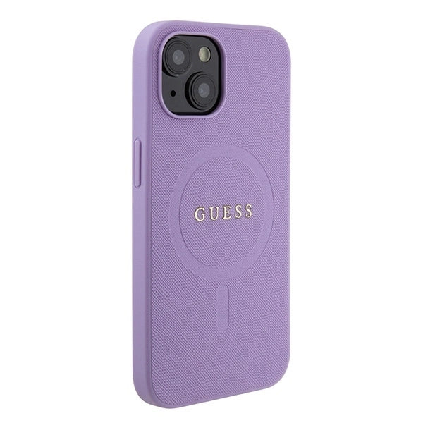 Guess Saffiano MagSafe case for iPhone 15 Plus - purple_3