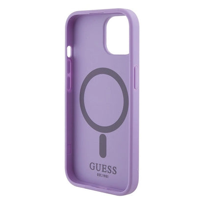 Guess Saffiano MagSafe case for iPhone 15 Plus - purple_6