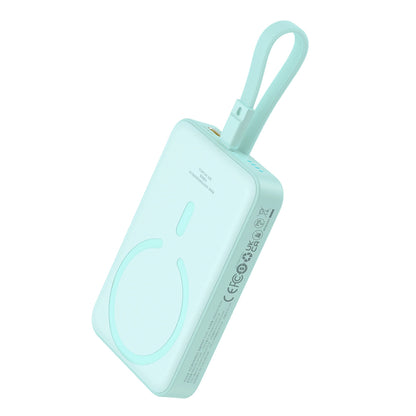 Baseus Magnetic Mini MagSafe 10000mAh 20W powerbank with built-in Lightning cable - blue + Baseus Simple Series USB-C - USB-C 60W 0.3m cable_1