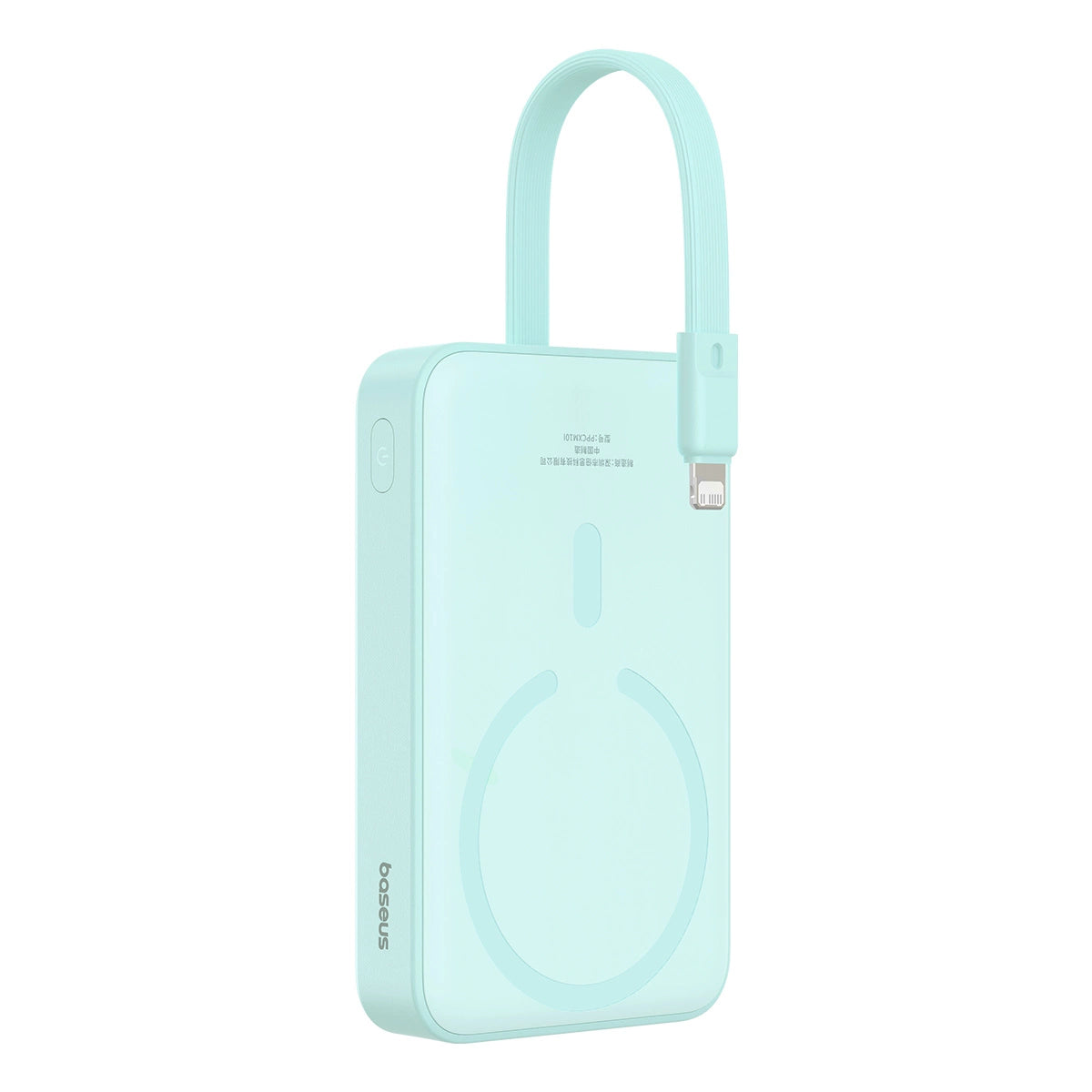 Baseus Magnetic Mini MagSafe 10000mAh 20W powerbank with built-in Lightning cable - blue + Baseus Simple Series USB-C - USB-C 60W 0.3m cable_8