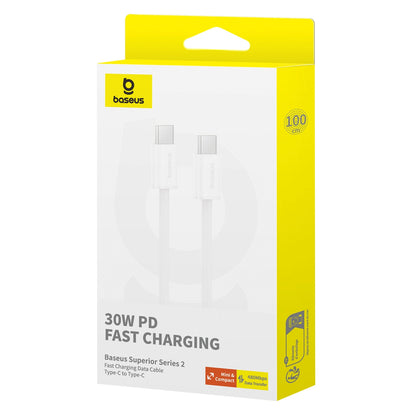 Baseus Superior Series ll USB-C - USB-C 30W 480Mb/s cable 1m - white_4