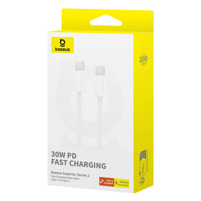 Baseus Superior Series ll USB-C - USB-C 30W 480Mb/s 2m cable - white_4