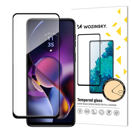 Wozinsky Tempered glass Full Glue for Motorola Moto G54 full screen with frame - black_0