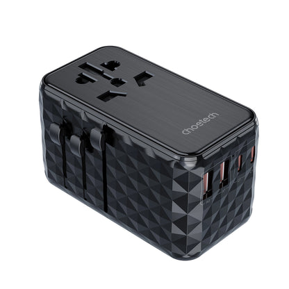 Choetech PD6028 EU / US / AUS / UK travel adapter 2x USB-C 2x USB-A 100W - black_0