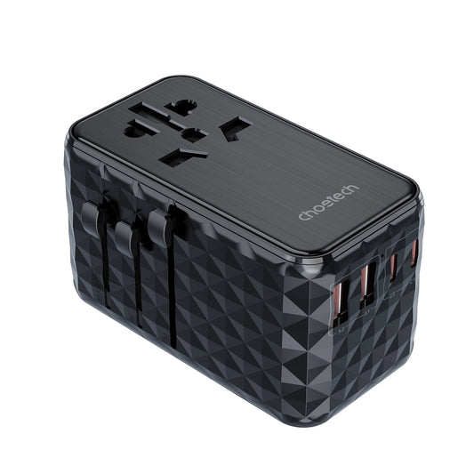 Choetech PD6028 EU / US / AUS / UK travel adapter 2x USB-C 2x USB-A 100W - black_0