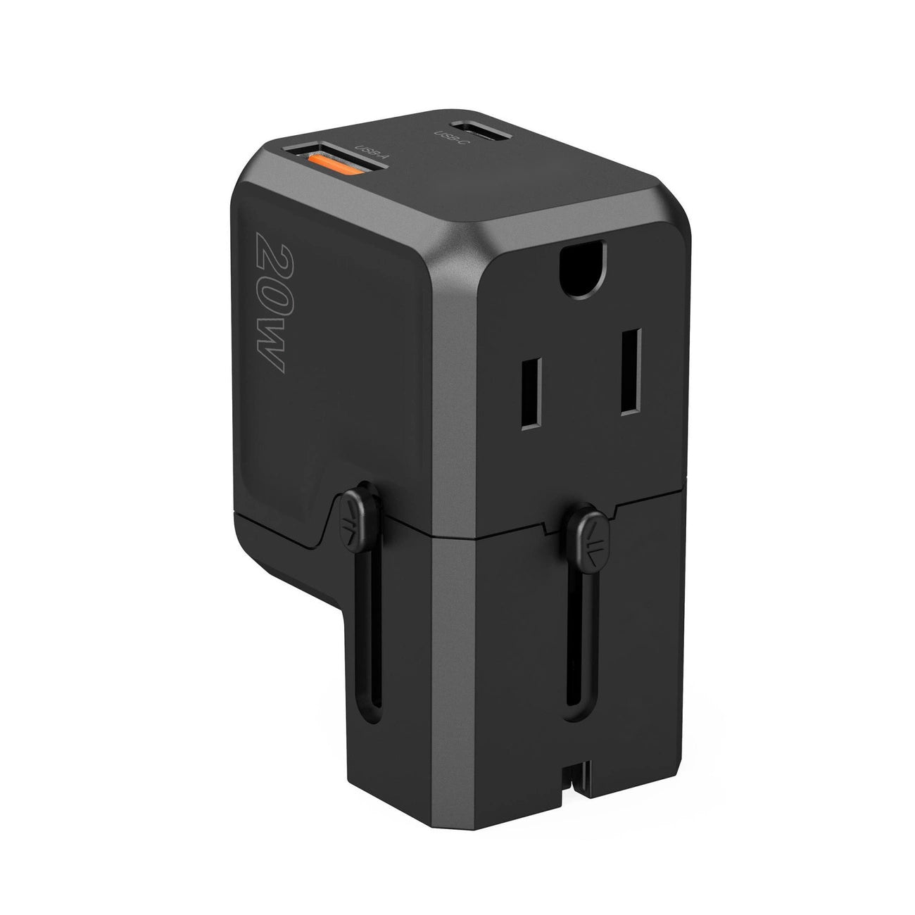 Choetech PD6038 USB-C USB-A PD 20W Travel Charger USA EU UK AU - Black_0