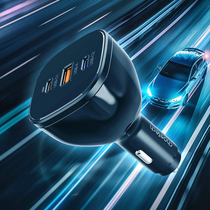 Choetech TC0024 car charger 160W 2x USB-C PD 3.1 1x USB-A - black_6