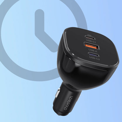 Choetech TC0024 car charger 160W 2x USB-C PD 3.1 1x USB-A - black_7