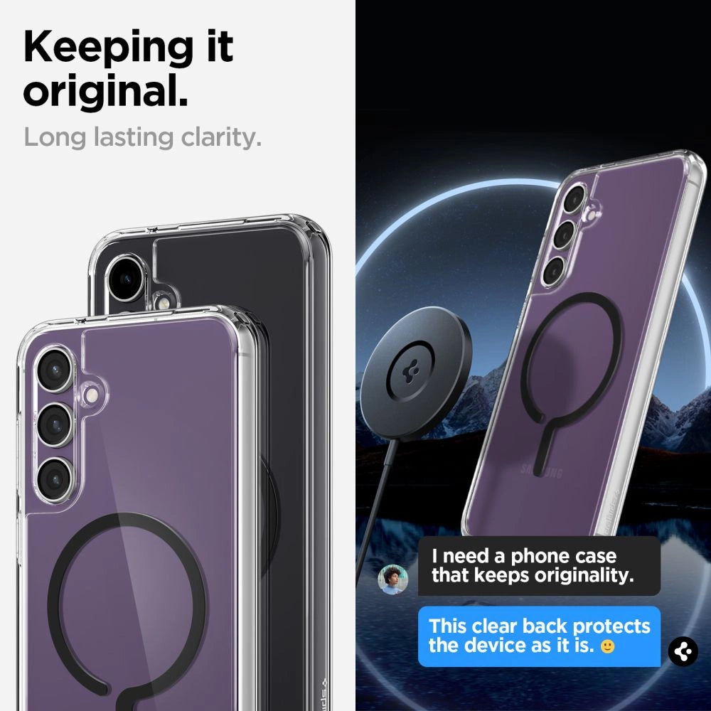 Spigen Ultra Hybrid OneTap Ring Case with MagSafe for Samsung Galaxy S23 FE - Clear Black_12